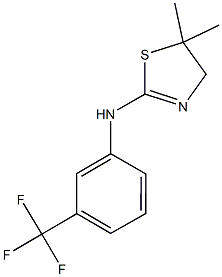 5,5-dimethyl-N-[3-(trifluoromethyl)phenyl]-4,5-dihydro-1,3-thiazol-2-amine 结构式