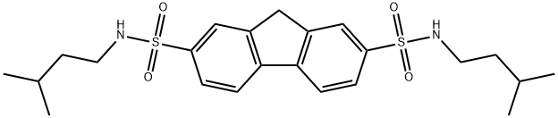 N~2~,N~7~-diisopentyl-9H-fluorene-2,7-disulfonamide 结构式