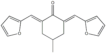 2,6-bis(2-furylmethylene)-4-methylcyclohexanone 结构式