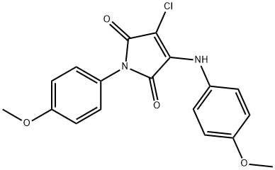 3-chloro-4-(4-methoxyanilino)-1-(4-methoxyphenyl)-1H-pyrrole-2,5-dione 结构式