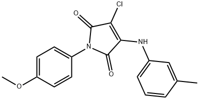 3-chloro-1-(4-methoxyphenyl)-4-(3-toluidino)-1H-pyrrole-2,5-dione 结构式