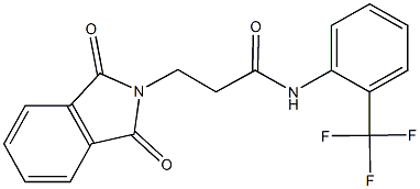 3-(1,3-dioxo-1,3-dihydro-2H-isoindol-2-yl)-N-[2-(trifluoromethyl)phenyl]propanamide 结构式