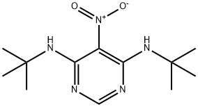 4,6-bis(tert-butylamino)-5-nitropyrimidine 结构式