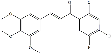 1-(2,4-dichloro-5-fluorophenyl)-3-(3,4,5-trimethoxyphenyl)-2-propen-1-one 结构式