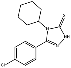 5-(4-chlorophenyl)-4-cyclohexyl-4H-1,2,4-triazole-3-thiol 结构式