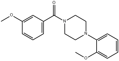 1-(3-methoxybenzoyl)-4-(2-methoxyphenyl)piperazine 结构式