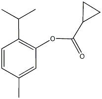 2-isopropyl-5-methylphenyl cyclopropanecarboxylate 结构式