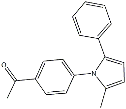 1-[4-(2-methyl-5-phenyl-1H-pyrrol-1-yl)phenyl]ethanone 结构式