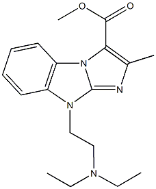methyl 9-[2-(diethylamino)ethyl]-2-methyl-9H-imidazo[1,2-a]benzimidazole-3-carboxylate 结构式