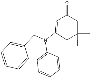 3-(benzylanilino)-5,5-dimethyl-2-cyclohexen-1-one 结构式