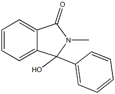 3-hydroxy-2-methyl-3-phenyl-1-isoindolinone 结构式