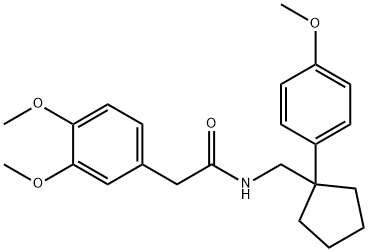 2-(3,4-dimethoxyphenyl)-N-{[1-(4-methoxyphenyl)cyclopentyl]methyl}acetamide 结构式