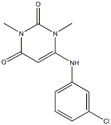 6-(3-chloroanilino)-1,3-dimethyl-2,4(1H,3H)-pyrimidinedione 结构式