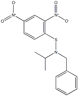 1-{[benzyl(isopropyl)amino]sulfanyl}-2,4-dinitrobenzene 结构式