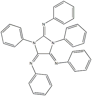 N-[1,3-diphenyl-4,5-bis(phenylimino)imidazolidin-2-ylidene]aniline 结构式