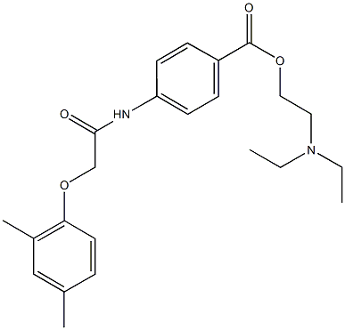 2-(diethylamino)ethyl 4-{[(2,4-dimethylphenoxy)acetyl]amino}benzoate 结构式