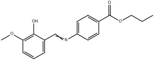 propyl 4-[(2-hydroxy-3-methoxybenzylidene)amino]benzoate 结构式