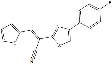 2-[4-(4-fluorophenyl)-1,3-thiazol-2-yl]-3-(2-thienyl)acrylonitrile 结构式