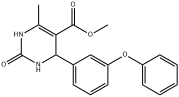 methyl 6-methyl-2-oxo-4-(3-phenoxyphenyl)-1,2,3,4-tetrahydro-5-pyrimidinecarboxylate 结构式