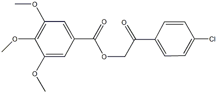 2-(4-chlorophenyl)-2-oxoethyl 3,4,5-trimethoxybenzoate 结构式