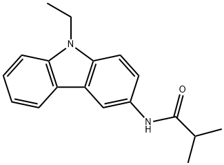 N-(9-ethyl-9H-carbazol-3-yl)-2-methylpropanamide 结构式