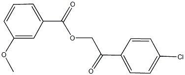 2-(4-chlorophenyl)-2-oxoethyl 3-methoxybenzoate 结构式