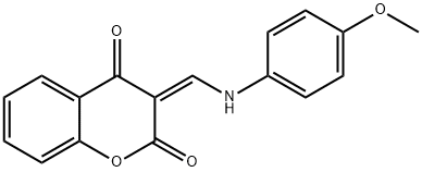 3-[(4-methoxyanilino)methylene]-2H-chromene-2,4(3H)-dione 结构式