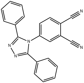 4-(3,5-diphenyl-4H-1,2,4-triazol-4-yl)phthalonitrile 结构式