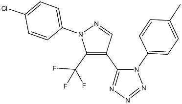 5-[1-(4-chlorophenyl)-5-(trifluoromethyl)-1H-pyrazol-4-yl]-1-(4-methylphenyl)-1H-tetraazole 结构式