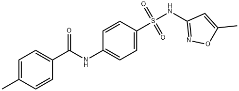 4-methyl-N-(4-{[(5-methyl-3-isoxazolyl)amino]sulfonyl}phenyl)benzamide 结构式