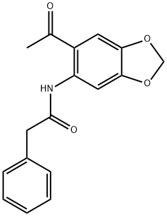N-(6-acetyl-1,3-benzodioxol-5-yl)-2-phenylacetamide 结构式
