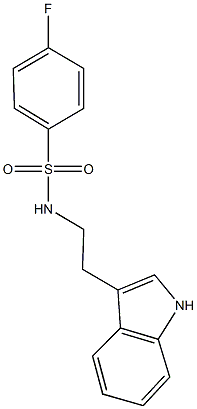 4-fluoro-N-[2-(1H-indol-3-yl)ethyl]benzenesulfonamide 结构式