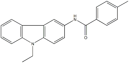 N-(9-ethyl-9H-carbazol-3-yl)-4-methylbenzamide 结构式