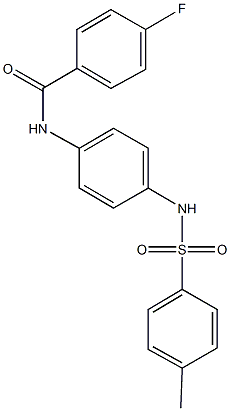 4-fluoro-N-(4-{[(4-methylphenyl)sulfonyl]amino}phenyl)benzamide 结构式