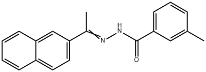 3-methyl-N'-[1-(2-naphthyl)ethylidene]benzohydrazide 结构式