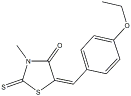 5-(4-ethoxybenzylidene)-3-methyl-2-thioxo-1,3-thiazolidin-4-one 结构式