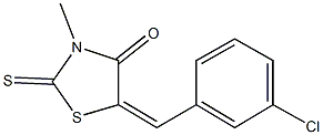 5-(3-chlorobenzylidene)-3-methyl-2-thioxo-1,3-thiazolidin-4-one 结构式