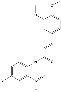 N-{4-chloro-2-nitrophenyl}-3-(3,4-dimethoxyphenyl)acrylamide 结构式