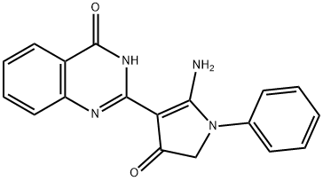2-(2-amino-4-oxo-1-phenyl-4,5-dihydro-1H-pyrrol-3-yl)-4(3H)-quinazolinone 结构式