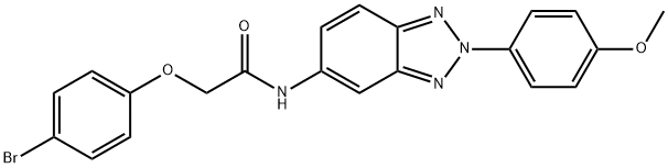 2-(4-bromophenoxy)-N-[2-(4-methoxyphenyl)-2H-1,2,3-benzotriazol-5-yl]acetamide 结构式