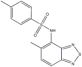 4-methyl-N-(5-methyl-2,1,3-benzothiadiazol-4-yl)benzenesulfonamide 结构式