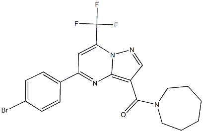 3-(1-azepanylcarbonyl)-5-(4-bromophenyl)-7-(trifluoromethyl)pyrazolo[1,5-a]pyrimidine 结构式