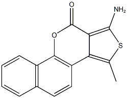 1-amino-3-methyl-11H-benzo[h]thieno[3,4-c]chromen-11-one 结构式