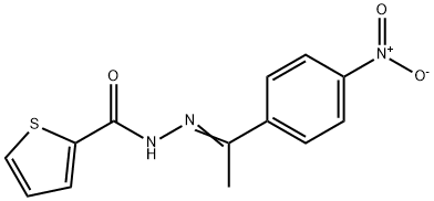 N'-(1-{4-nitrophenyl}ethylidene)-2-thiophenecarbohydrazide 结构式