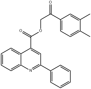 2-(3,4-dimethylphenyl)-2-oxoethyl 2-phenyl-4-quinolinecarboxylate 结构式