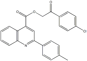 2-(4-chlorophenyl)-2-oxoethyl 2-(4-methylphenyl)-4-quinolinecarboxylate 结构式