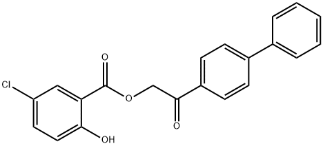 2-[1,1'-biphenyl]-4-yl-2-oxoethyl 5-chloro-2-hydroxybenzoate 结构式