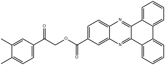 2-(3,4-dimethylphenyl)-2-oxoethyl dibenzo[a,c]phenazine-11-carboxylate 结构式