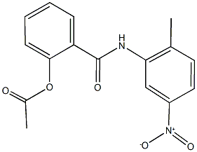 2-({5-nitro-2-methylanilino}carbonyl)phenyl acetate 结构式