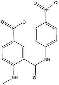 5-nitro-N-{4-nitrophenyl}-2-(methylamino)benzamide 结构式